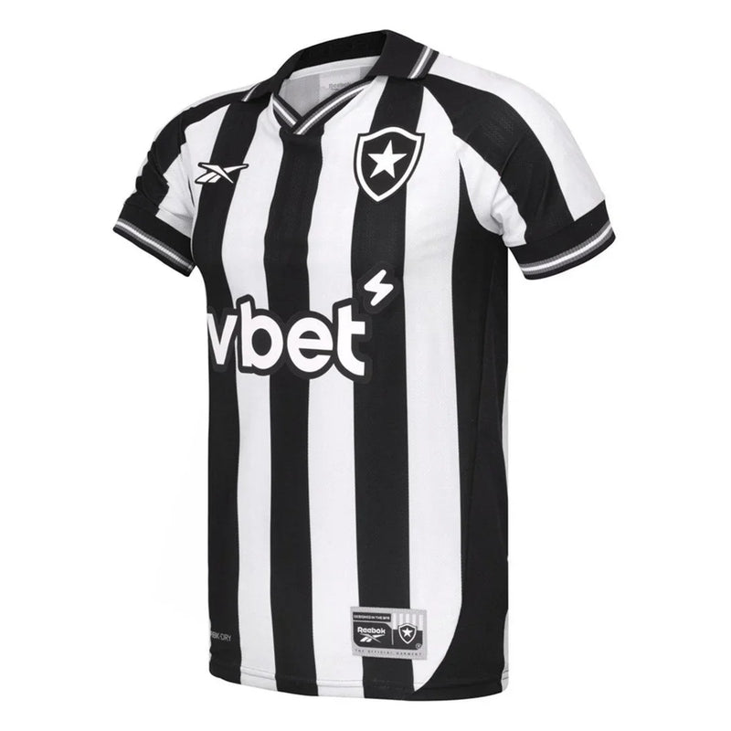 Camisa Botafogo I 25/26 s/n Torcedor Reebok Masculina - Branco+Preto