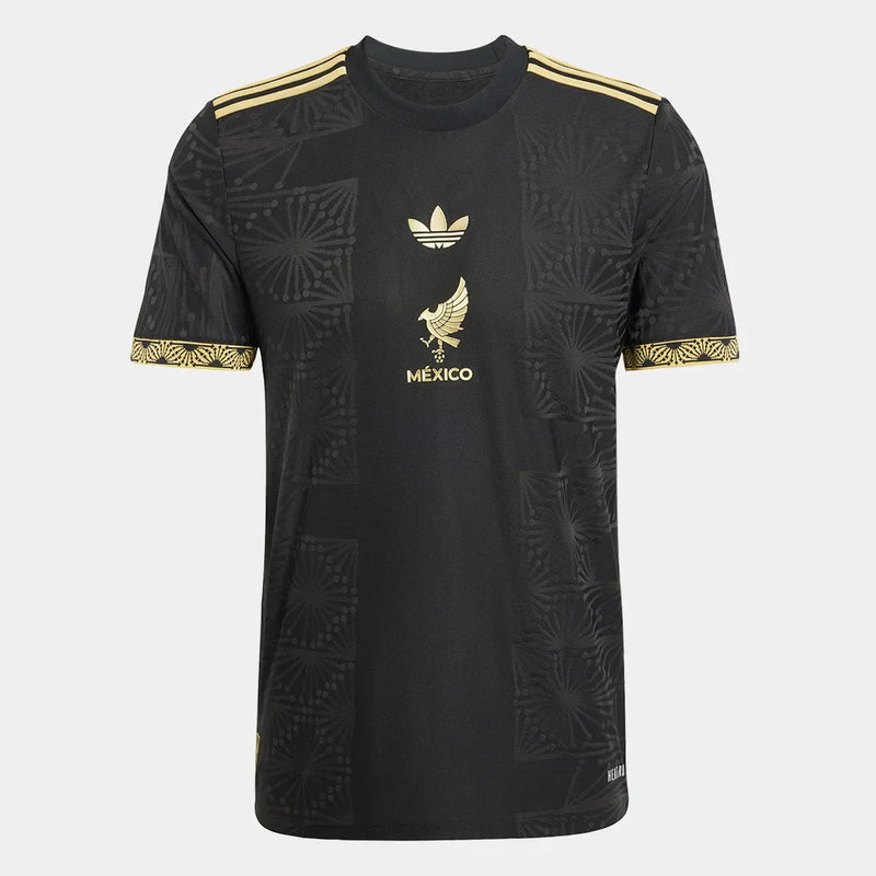 Camisa México 25/26 Ouro Adidas Masculina - Preto+Dourado