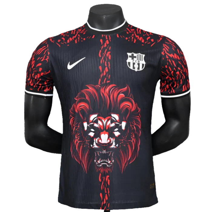 Camisa Barcelona 25/26 Edição Leão - Vermelho - Versão Jogador
