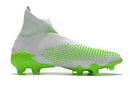 Chuteira Campo Adidas Predator Mutator + FG White/Green - Cano Alto