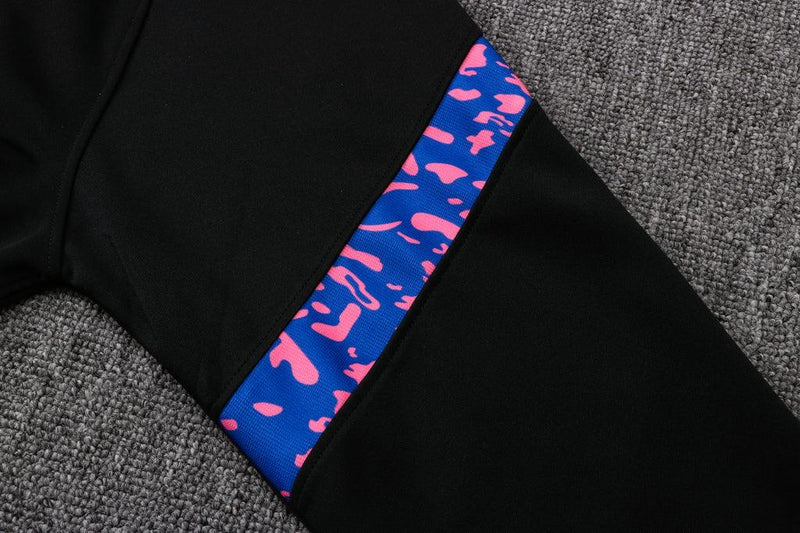 Conjunto Inverno Barcelona Preta e Roxa Nike - Com Fecho