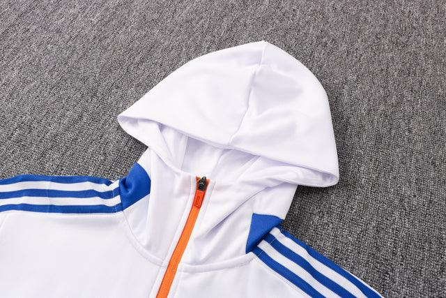 Conjunto Inverno Real Madrid Branca Adidas - Com Capuz
