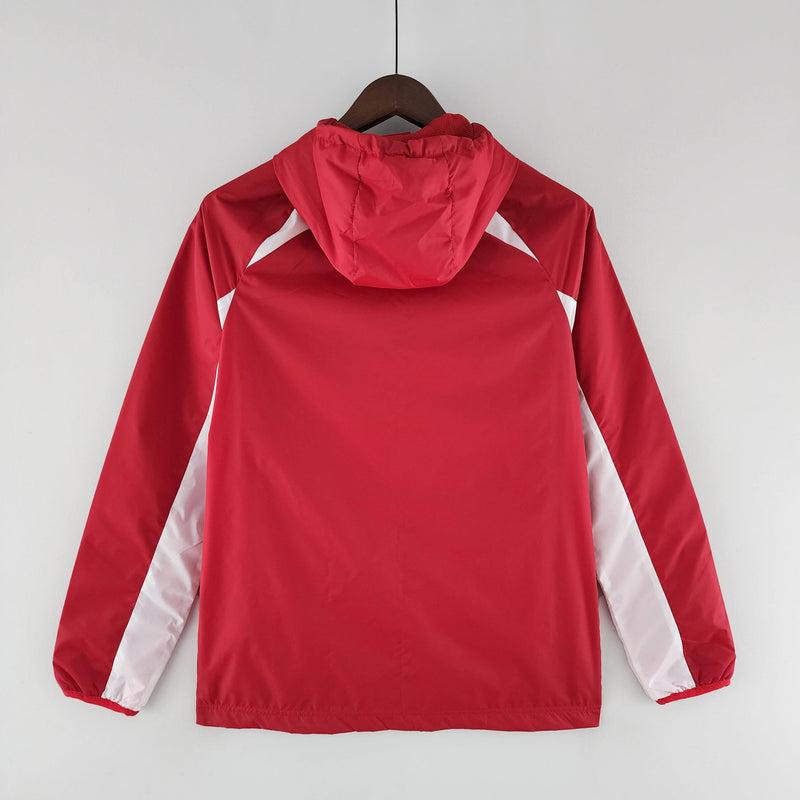Corta-vento Internacional Adidas - Vermelho e Branco