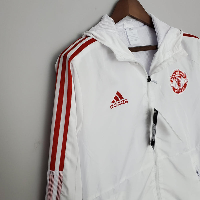 Corta-vento Manchester United Adidas - Branco